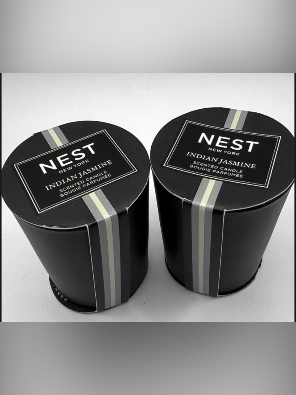 Nest Indian Jasmine Scented Candle - NEW 2 PACK Black Ceramic